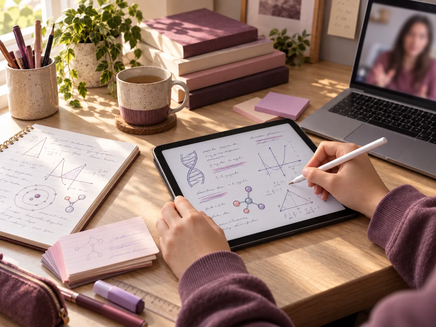 A SmartEdge tutor leading a live online lesson from London